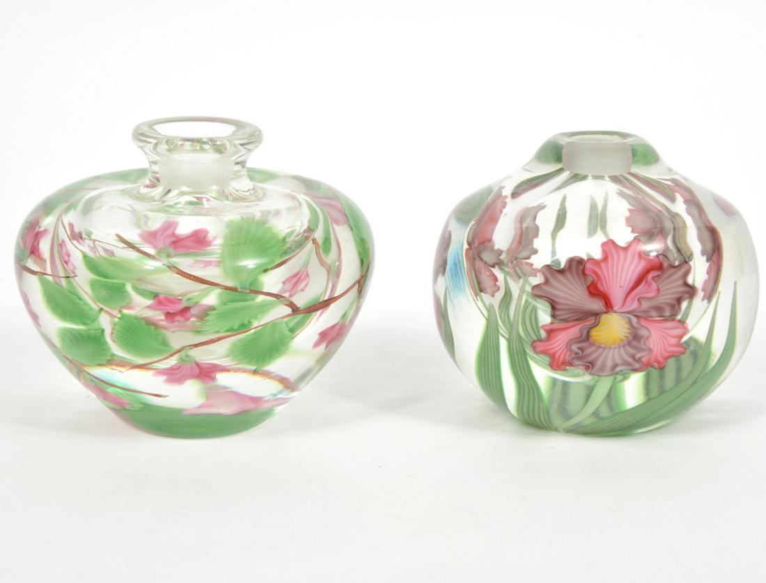 Two Orient & Flume Floral Glass Paperweight Vases (1 of 7)