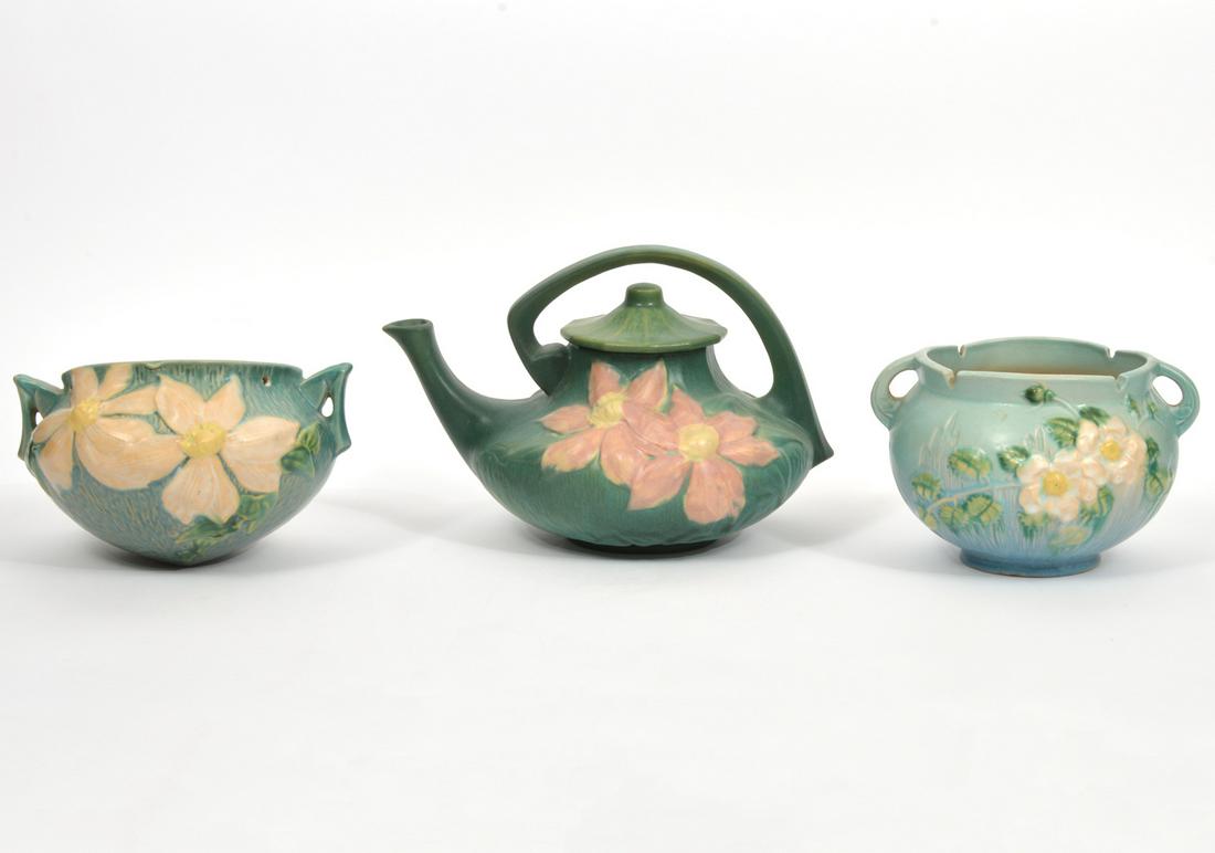 3 Pcs. Antique Roseville Pottery (1 of 16)