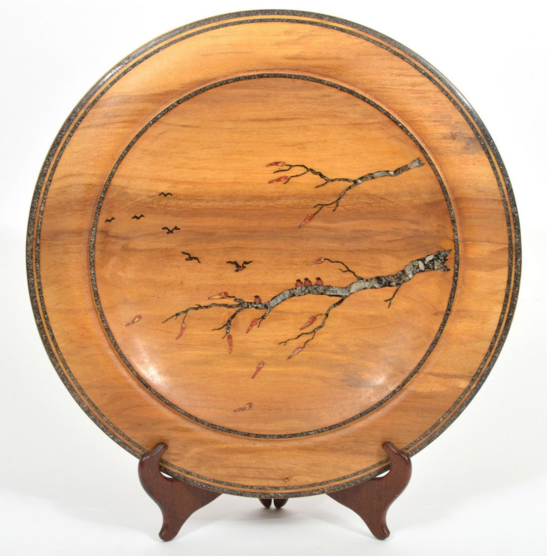 Stephen Hatcher 'Autumn' Magnolia Wood Platter (1 of 8)