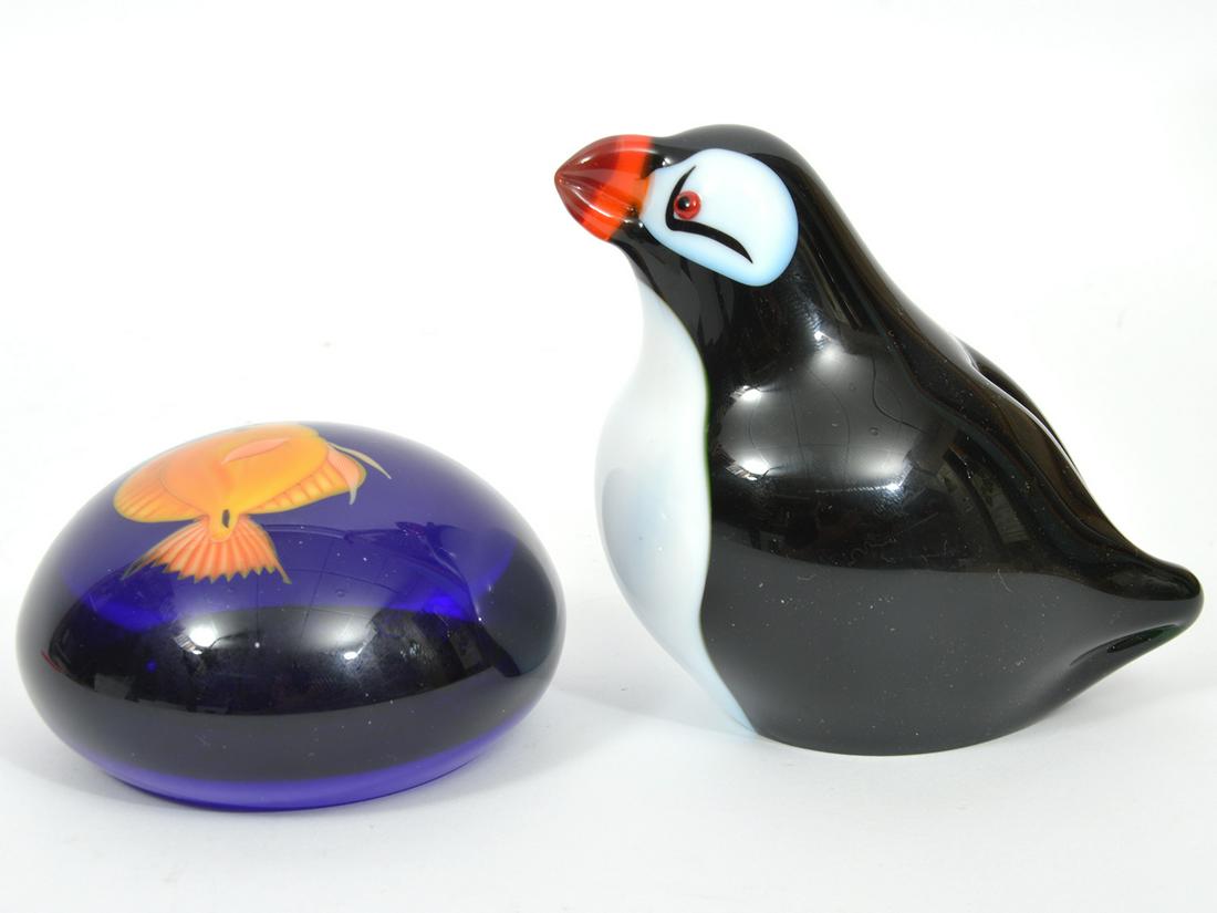 Two Orient & Flume Glass Paperweights (1 of 8)