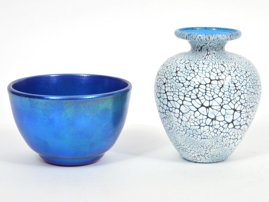 Orient & Flume Art Glass Bowl and Vase (1 of 7)