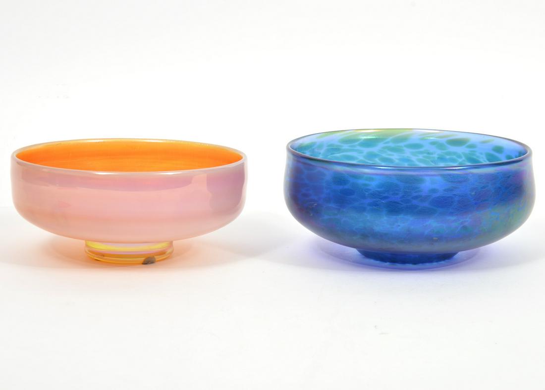 Two Orient & Flume Smallhouse Art Glass Bowls (1 of 4)