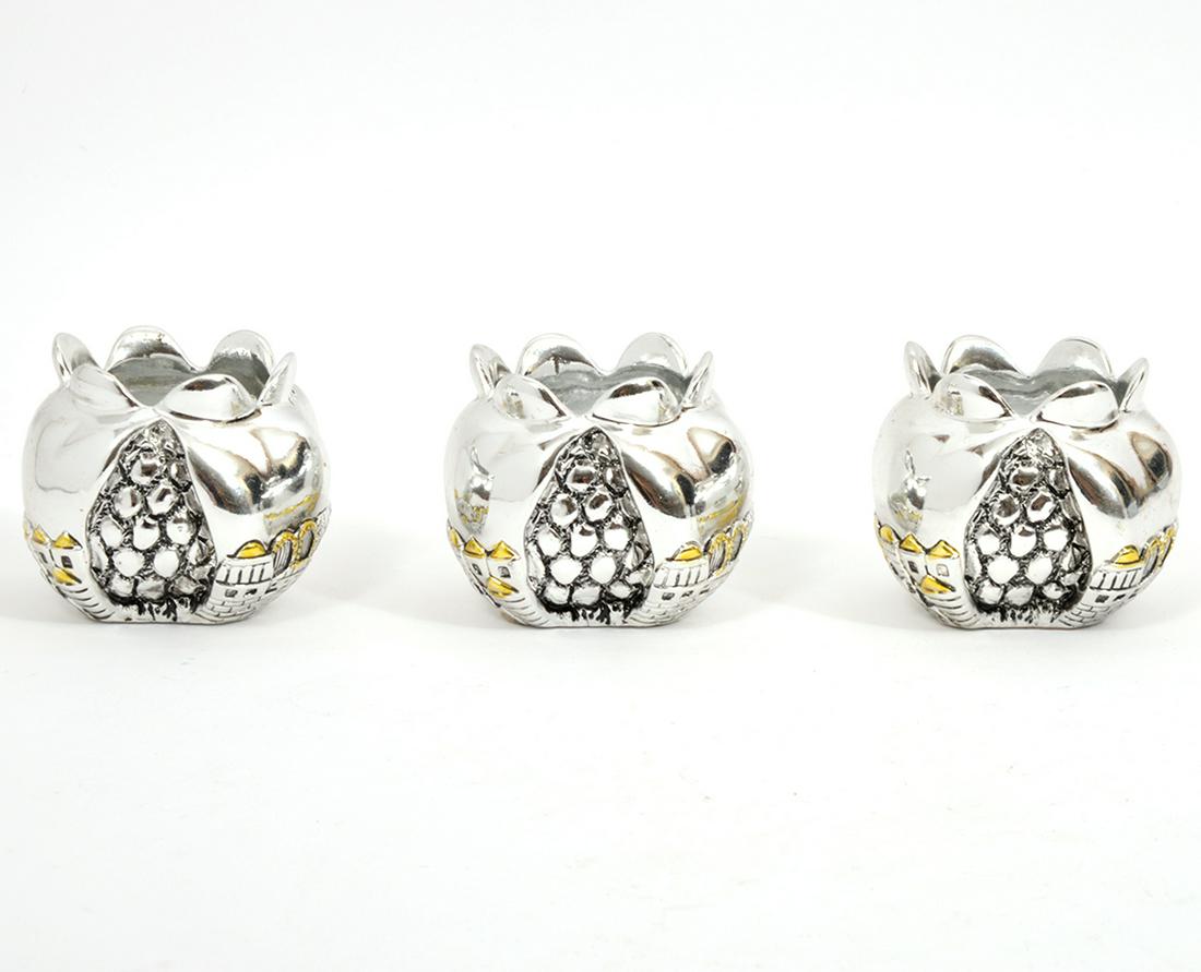 3 Karshi Sterling Pomegranate Tea Light Holders (1 of 7)