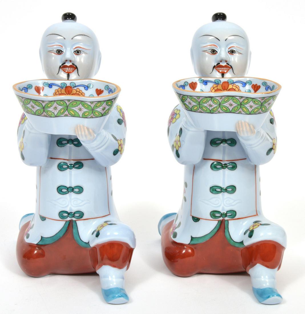 Pr. Herend Porcelain Chinoiserie Salt Cellars (1 of 9)