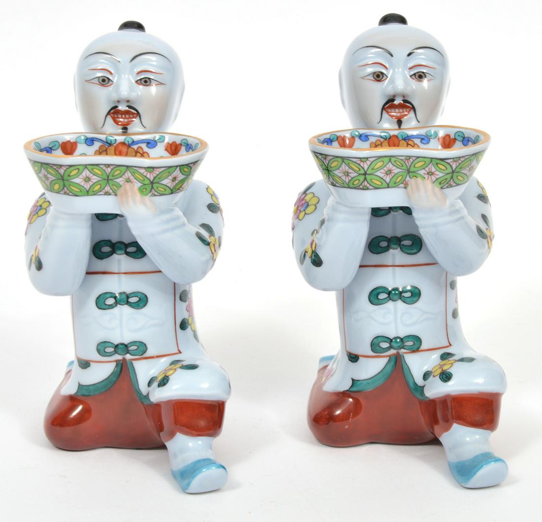 Pr. Herend Porcelain Chinoiserie Salt Cellars (1 of 9)