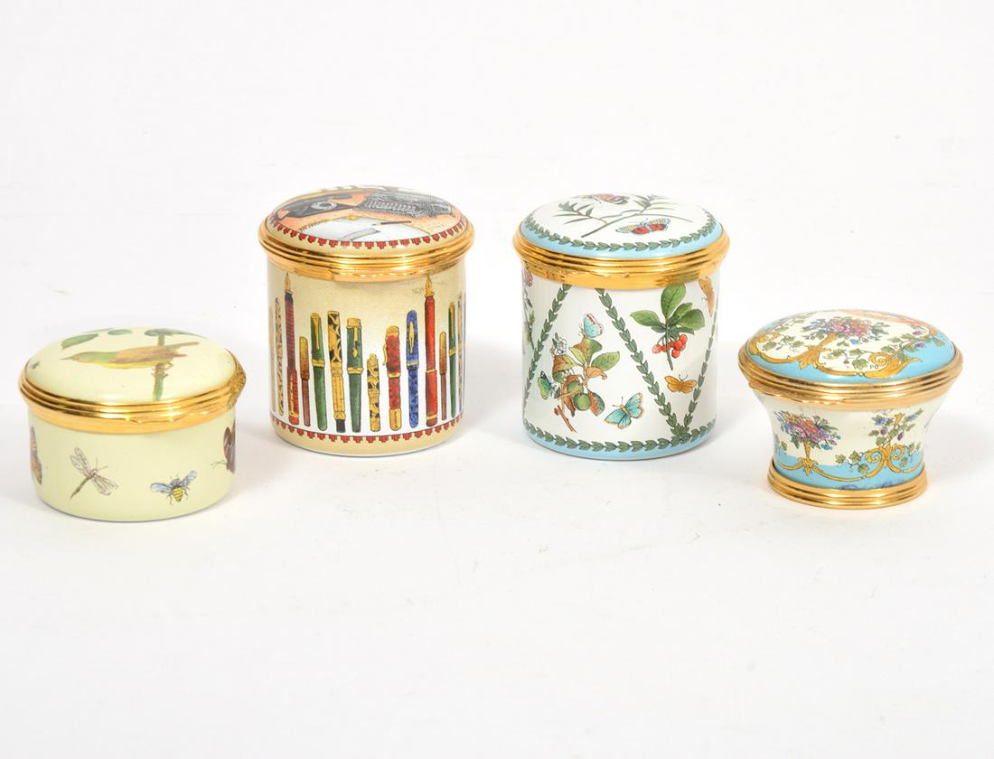 Group of 4 Halcyon Days English Trinket Boxes (1 of 6)