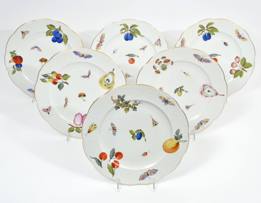 Set of 6 Herend 'Market Garden' Chargers (1 of 10)