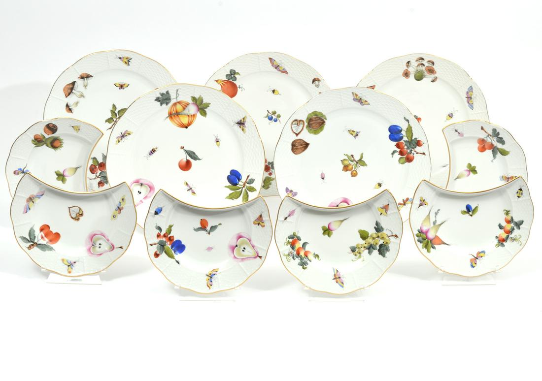 Herend 'Market Garden' 5 Dinner & 6 Salad Plates (1 of 9)