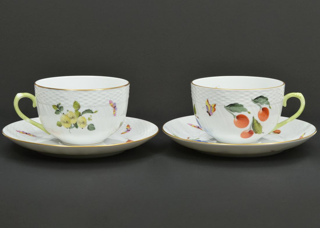 4Pc Herend 'Market Garden' Extra Tea Cup Saucers (1 of 9)