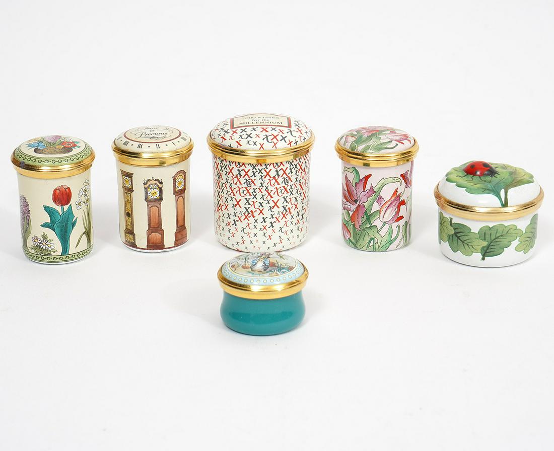 Group of 6 Halcyon Days Miniature Trinket Boxes (1 of 12)