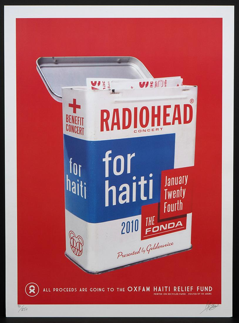 Radiohead 2010 Oxfam Haiti Relief Poster S/N (1 of 13)