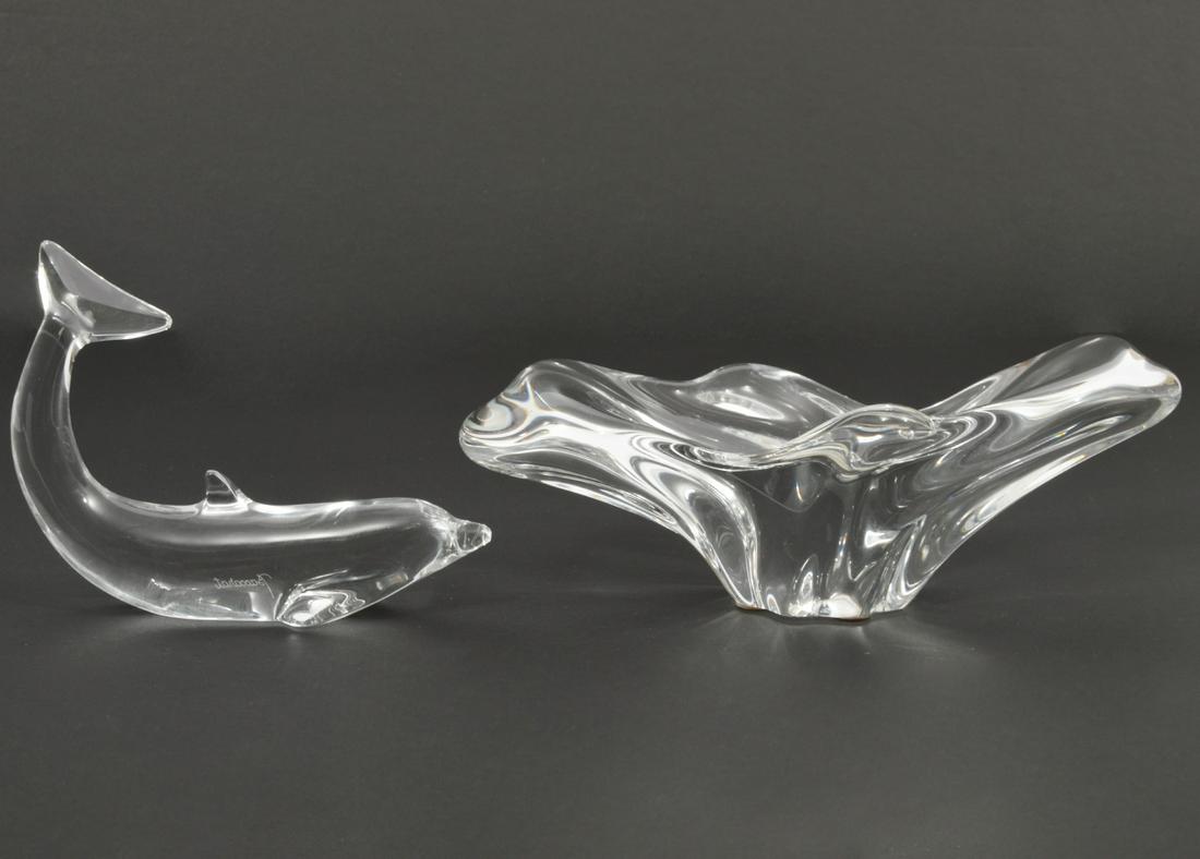 Baccarat Crystal Dolphin Figure & Dish (1 of 7)
