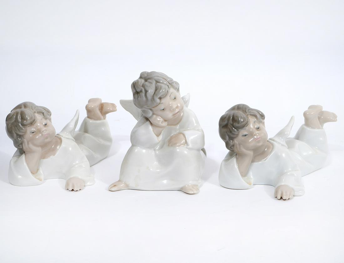 Three Lladro Porcelain Angels Figurines (1 of 5)