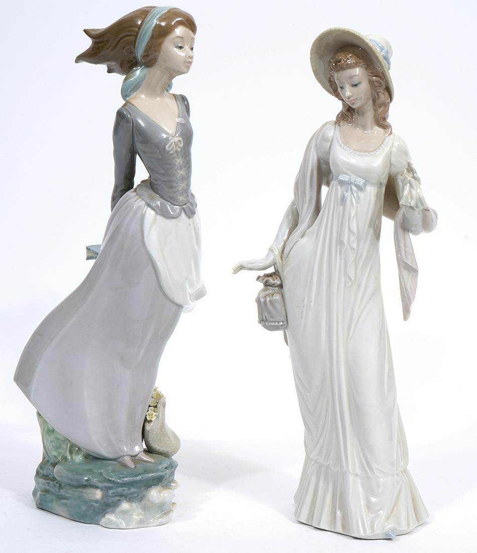2 Lladro Figures 'Dainty Ladyâ€™ & â€˜Seabreezeâ€™ (1 of 7)