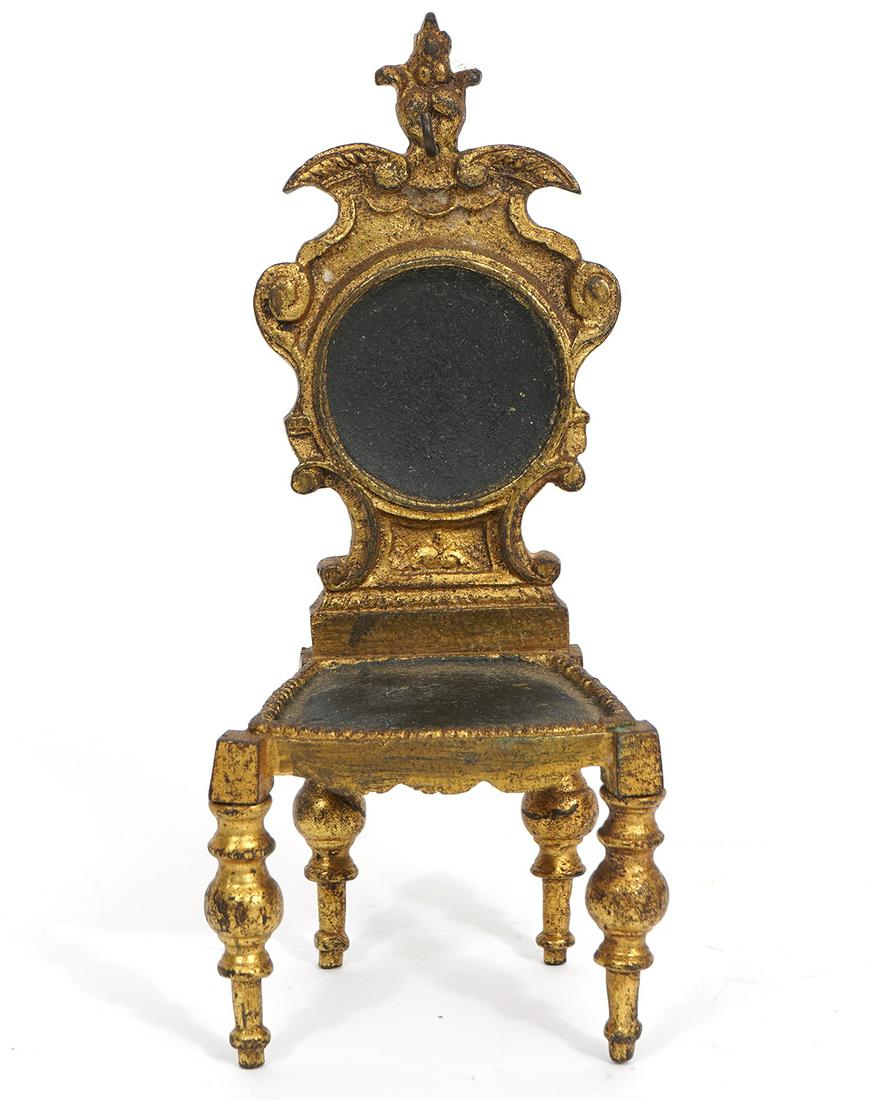 Miniature Gilt Bronze Chair Watch Holder (1 of 6)