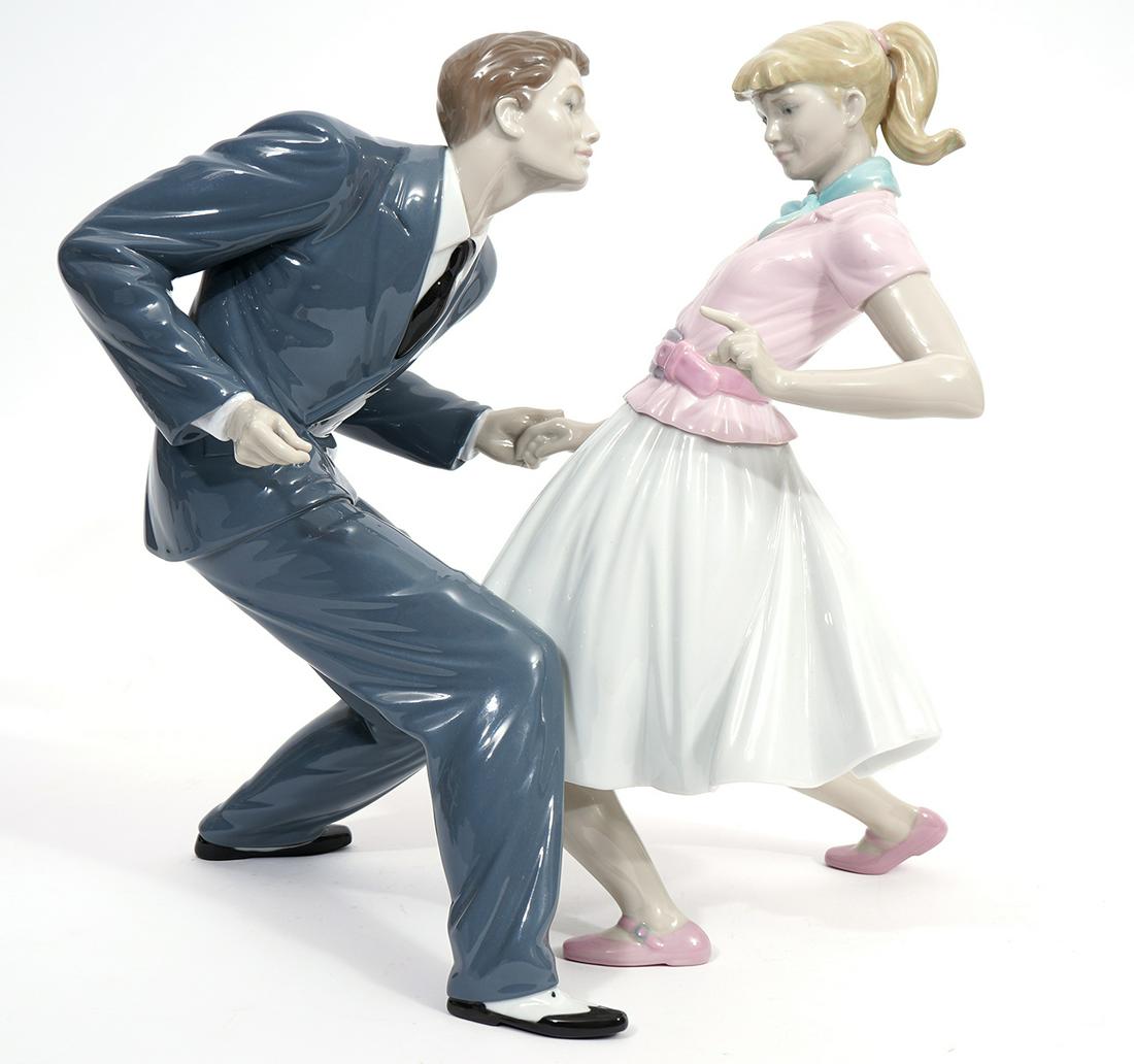 Lladro "Lets Swing" Couple Porcelain Group Ltd Ed (1 of 8)