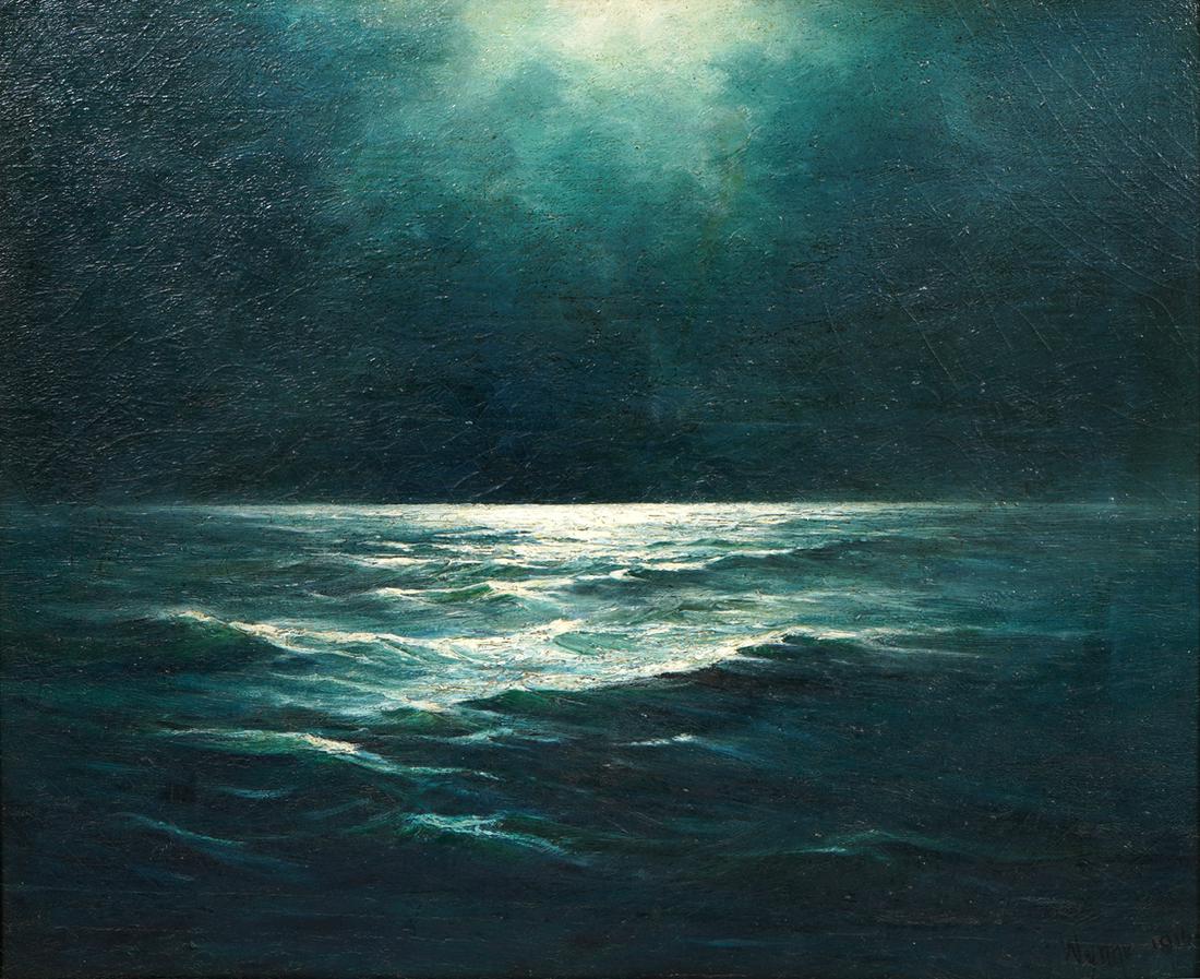 Evelyn B. Wynne 'Moonpath' Oil Painting (1 of 10)