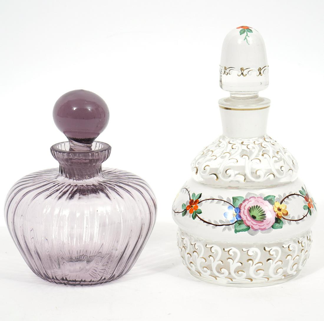Two Czech Bohemian Perfume Bottles (1 of 9)
