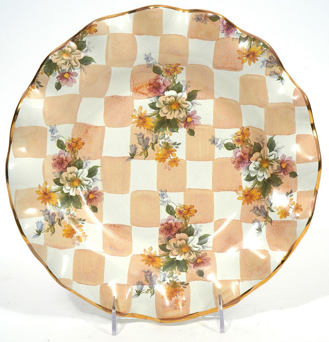 Mackenzie Childs 'Orange Marmalade' Pottery Plate (1 of 6)
