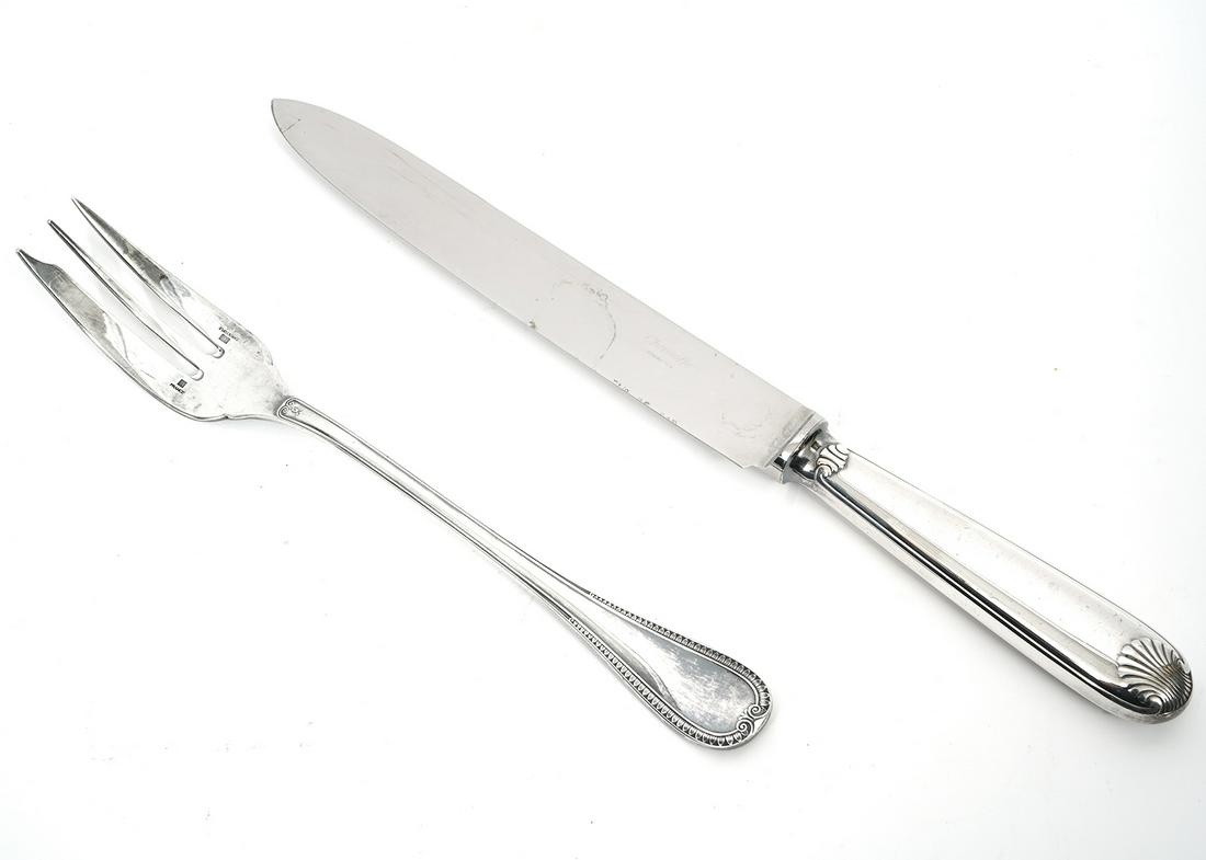 Christofle Silver-Plate Serving Knife & Fork (1 of 5)
