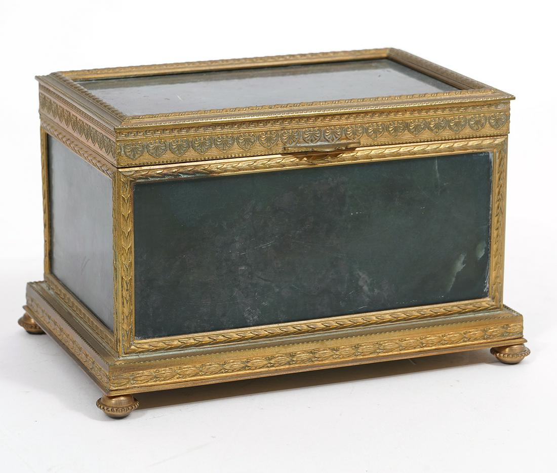 Bronze & Spinach Jade Lidded Box or Casket (1 of 6)