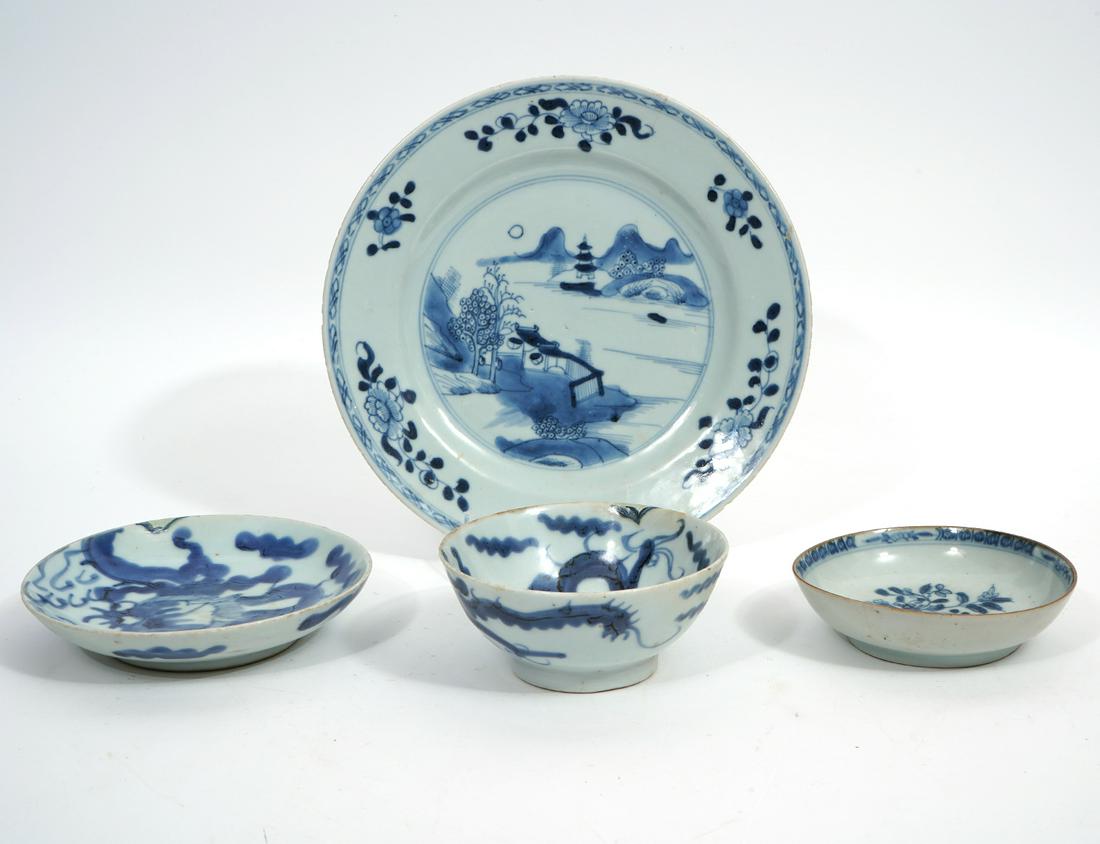 4 Pcs. Chinese Blue & White Porcelain (1 of 6)