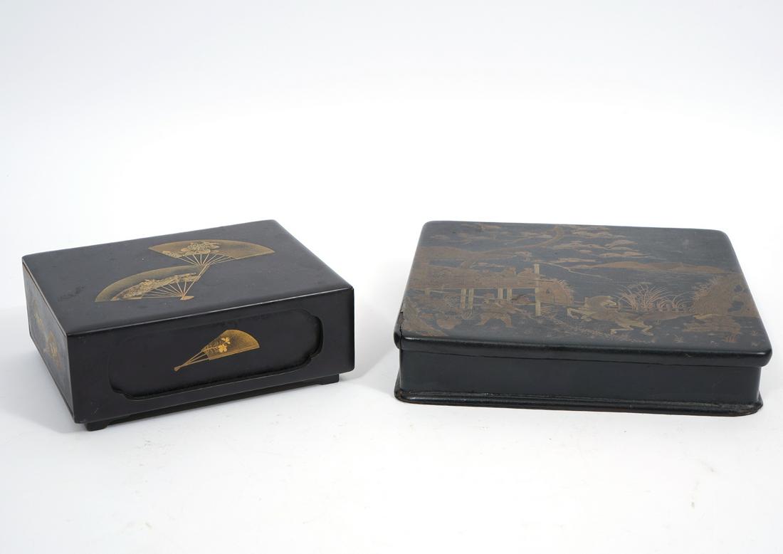 Two Chinese Gilt Lacquer Boxes (1 of 14)