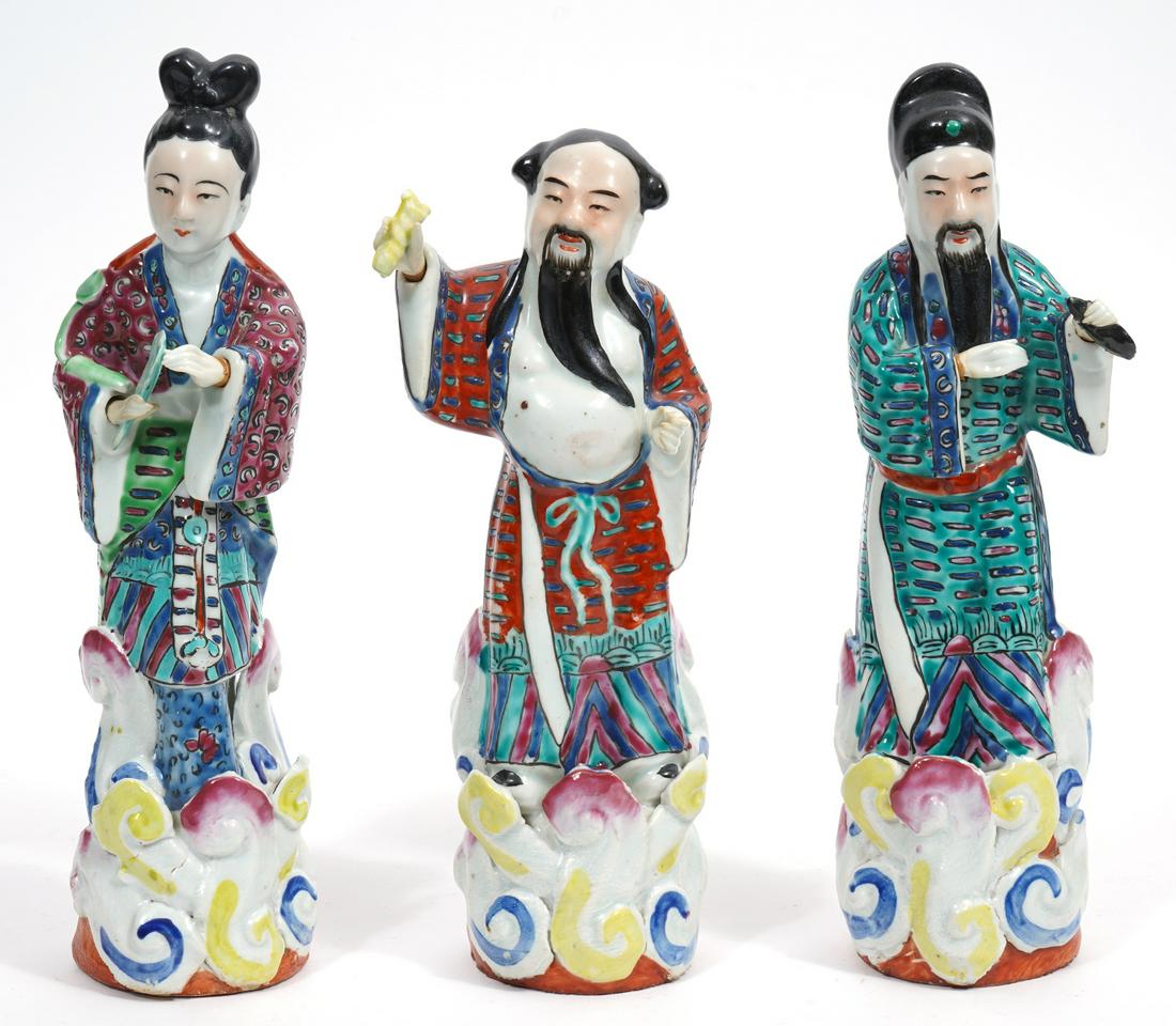 3 Chinese Porcelain Court Figures (1 of 6)