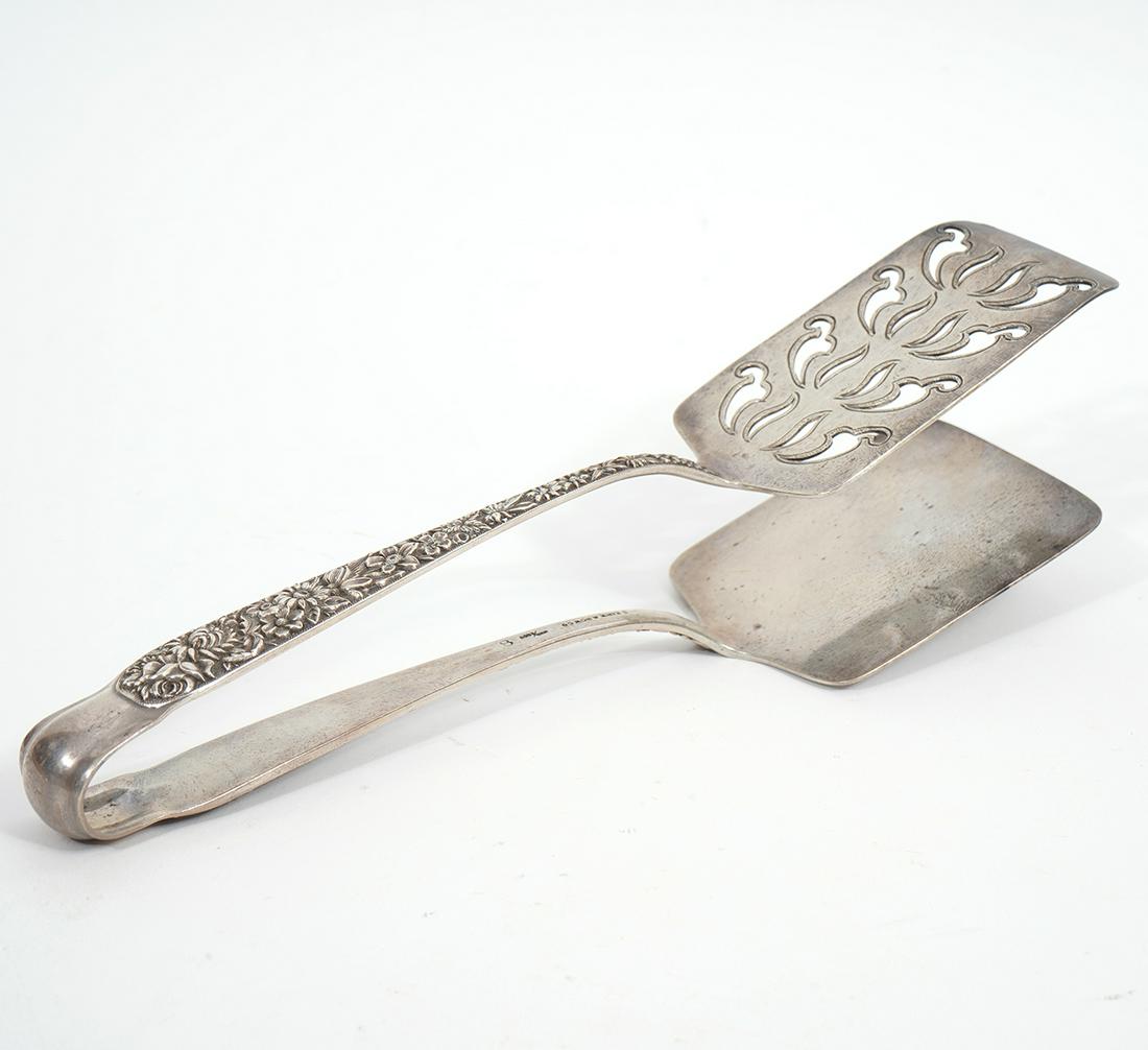 S. Kirk & Sons Repousse Sterling Asparagus Tongs (1 of 7)