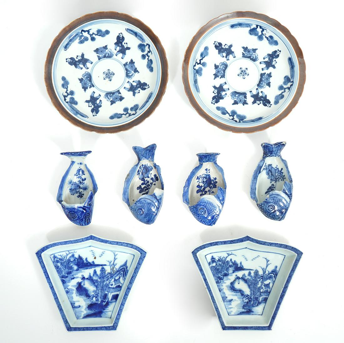 Chinese Blue White Porcelain Group of 8Pcs (1 of 13)