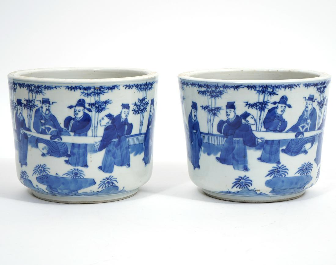 Pair of Chinese Porcelain Cache Pots (1 of 8)
