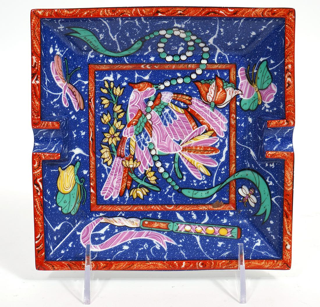 Hermes Porcelain Colorful Bird Ashtray (1 of 6)