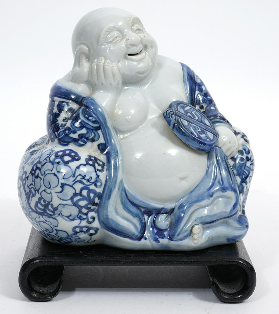 Chinese Porcelain Blue & White Buddha (1 of 7)