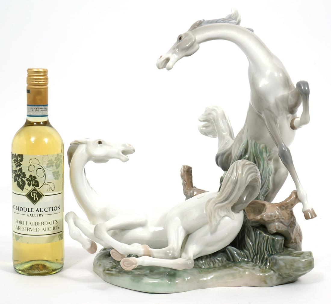Lladro 'Playful Horses' Large Figurine No. 4597G (1 of 7)