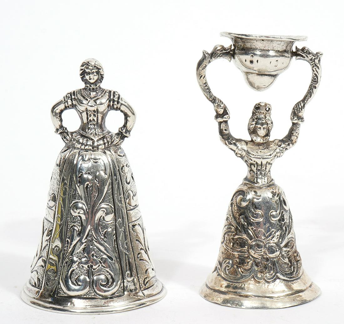 800 Continental Silver Wedding Cup & Wedding Bell (1 of 8)
