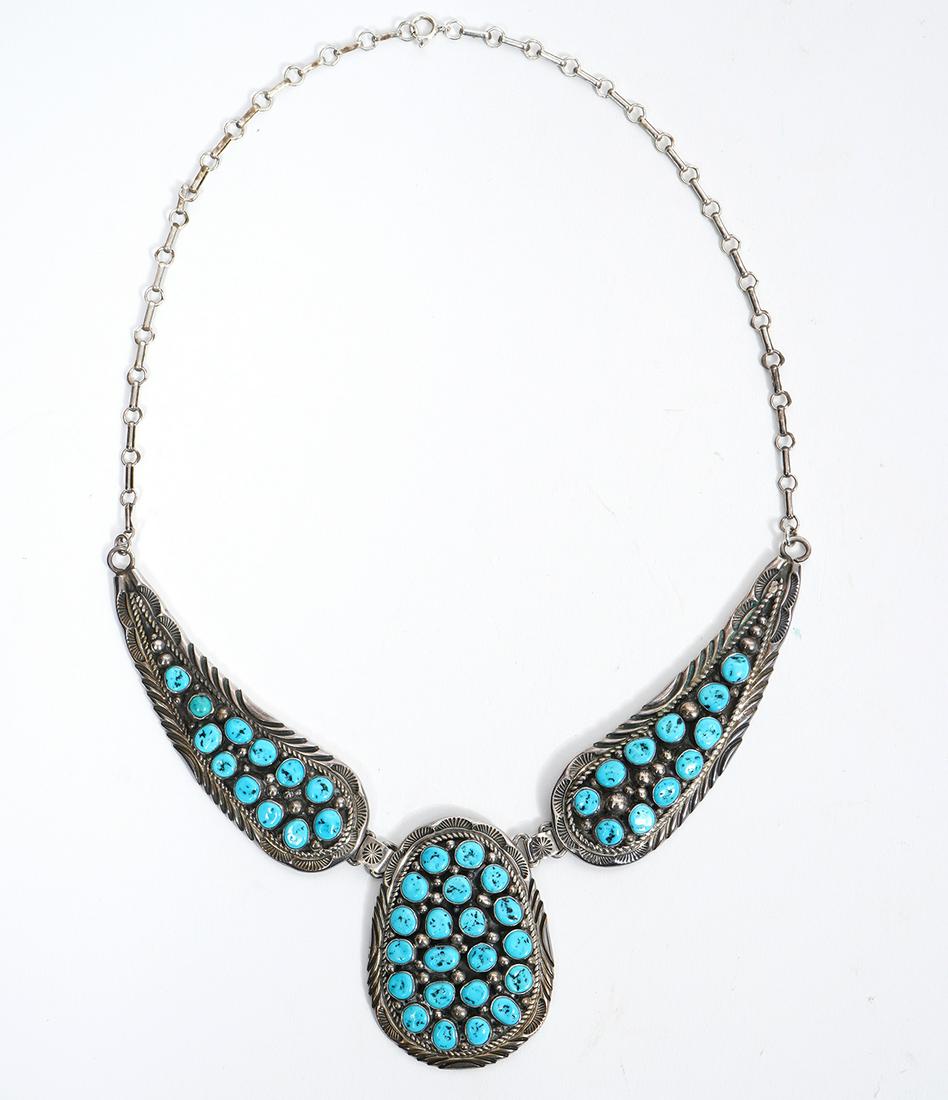 Charles Johnson Sterling Silver Turquoise Necklace (1 of 6)