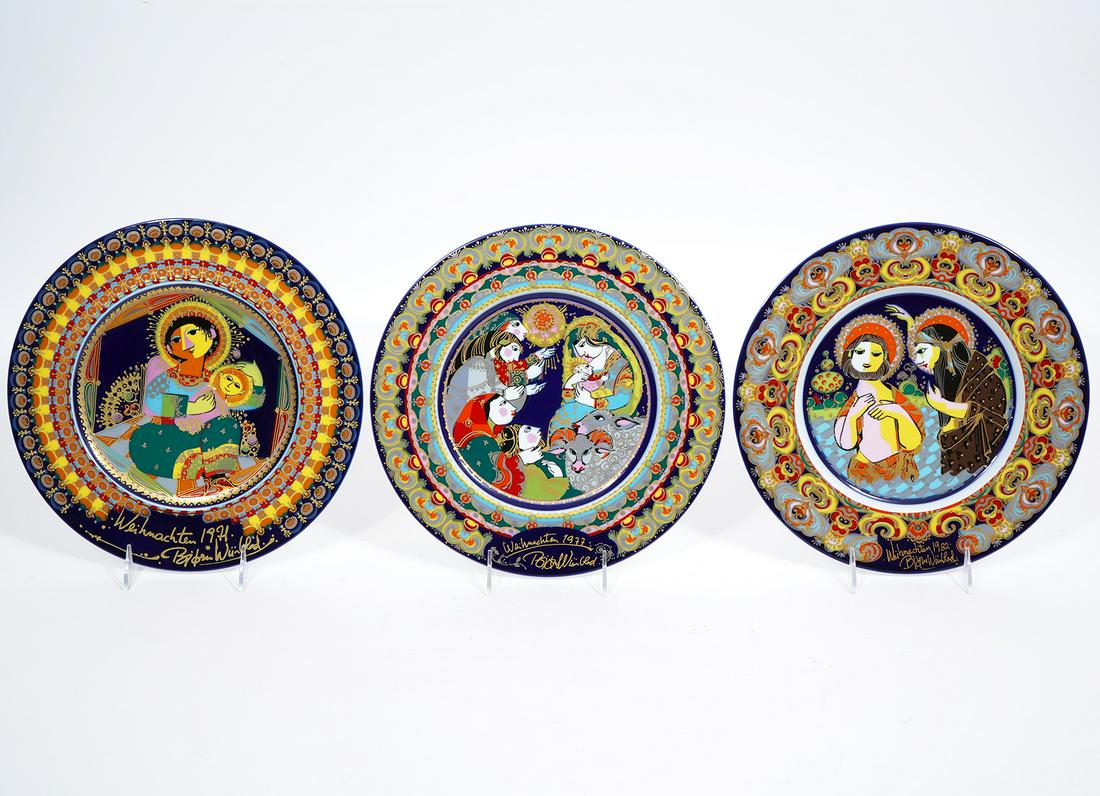 3 Rosenthal Germany Wiinblad Decorative Plates (1 of 11)