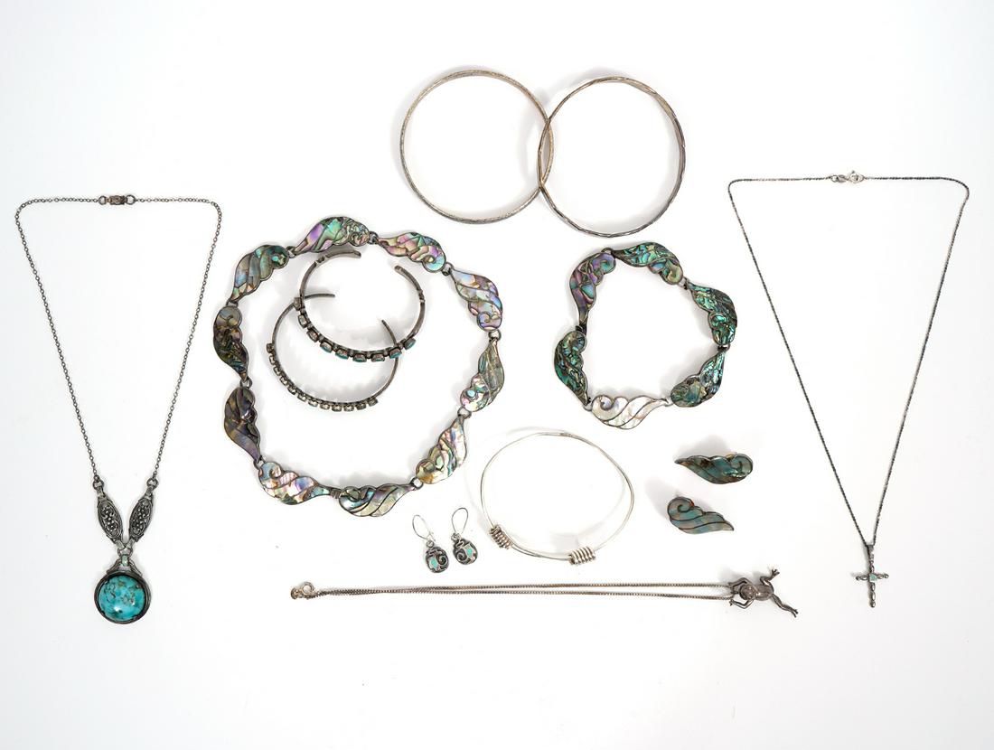 Lot of Mexican Assorted Silver Jewelry (1 of 7)
