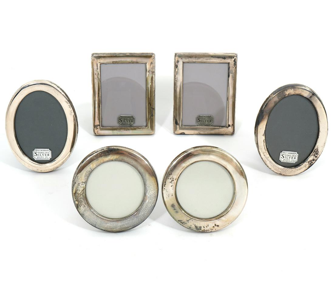 Group of Six English Sterling Picture Frames (1 of 8)