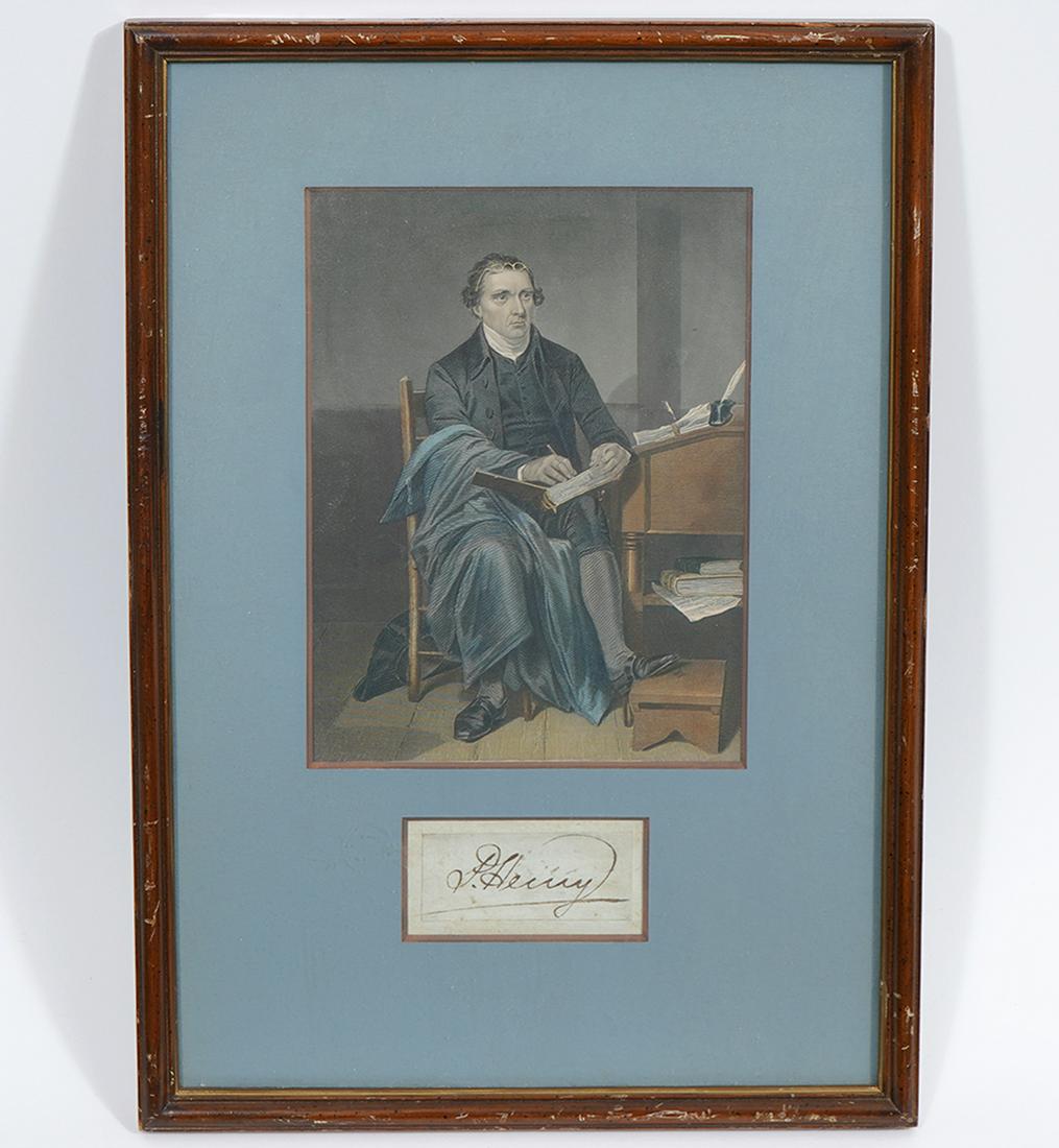 Patrick Henry Autograph Signature w/ COA (1 of 4)