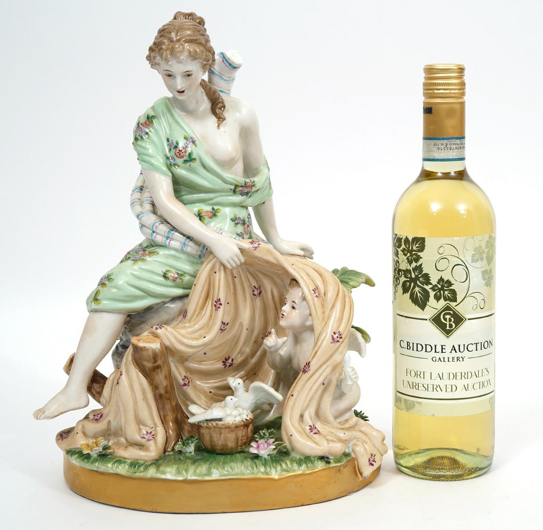 Meissen Style Porcelain Group Mother & Child With Doves (1 of 9)