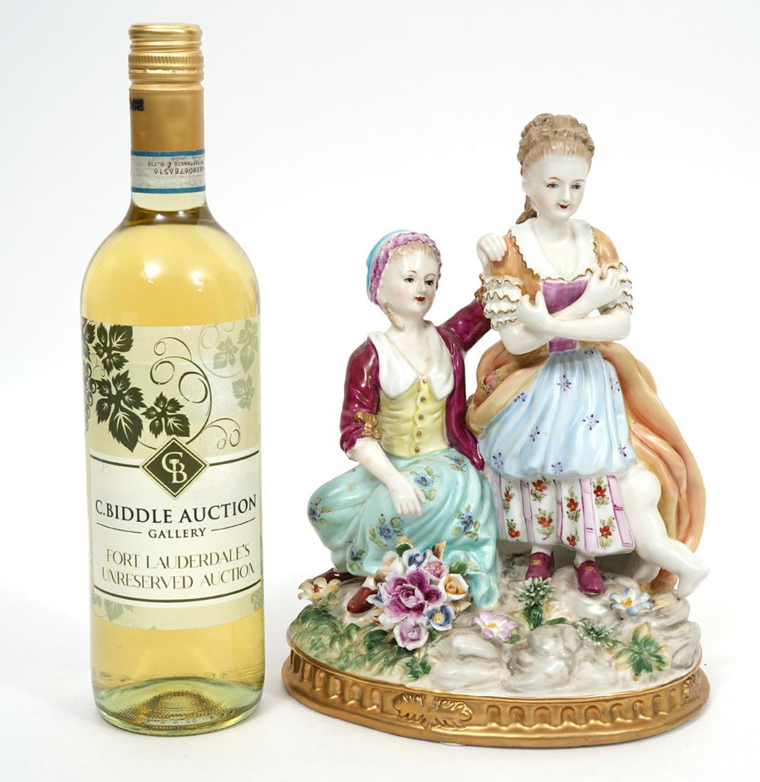 Meissen Style Porcelain Figure Two Ladies (1 of 7)