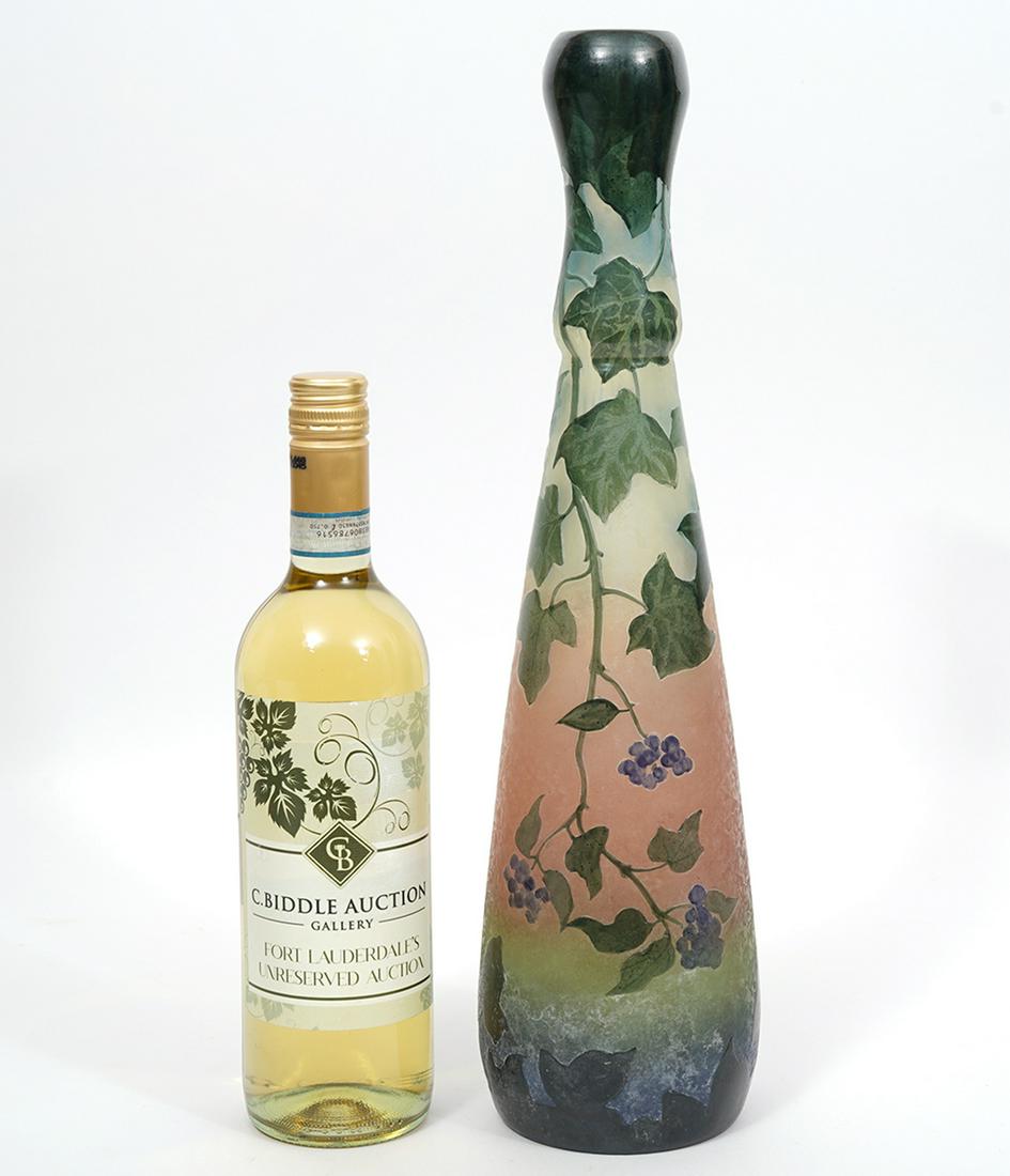 Legras French Cameo Art Glass Tall Vase (1 of 10)