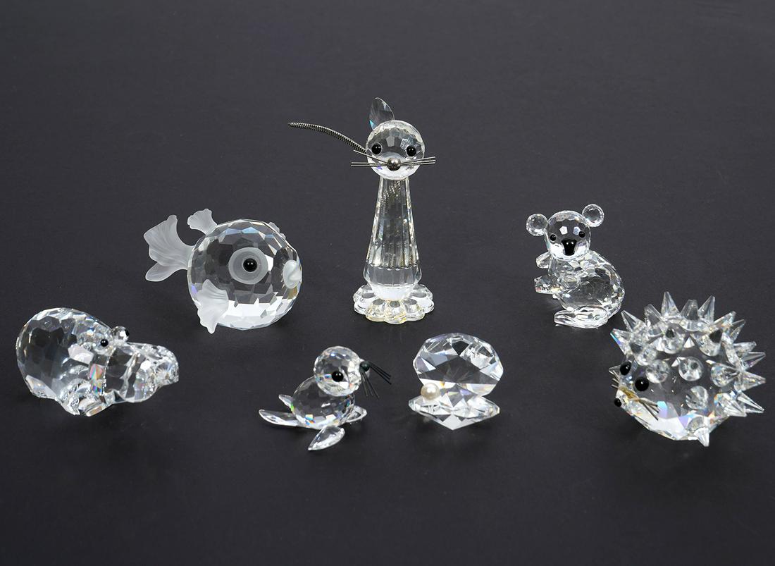 Group of Seven Swarovski Crystal Animals (1 of 7)