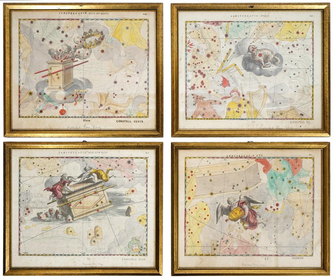4 18/19th c,. Constellation Engravings After Julius Schiller (1 of 10)