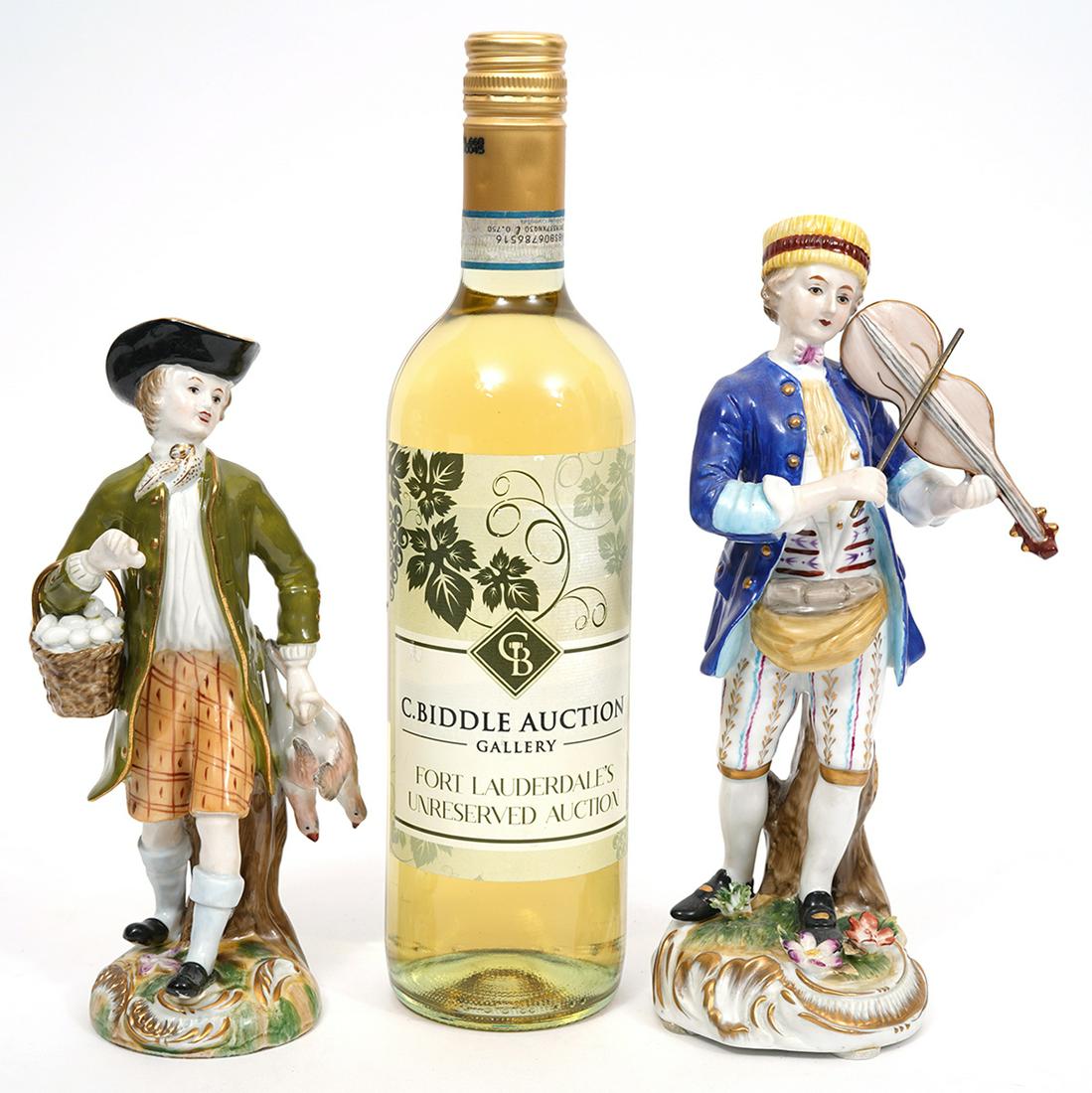 Two Meissen Style Figures Violinist and Gentleman (1 of 7)