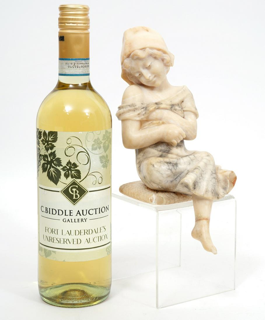 Italian Alabaster Shelf Figure of Girl (1 of 12)