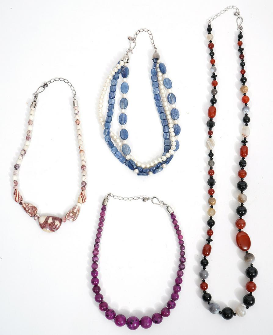 Four Jay King Sterling & Polished Stone Necklaces (1 of 7)