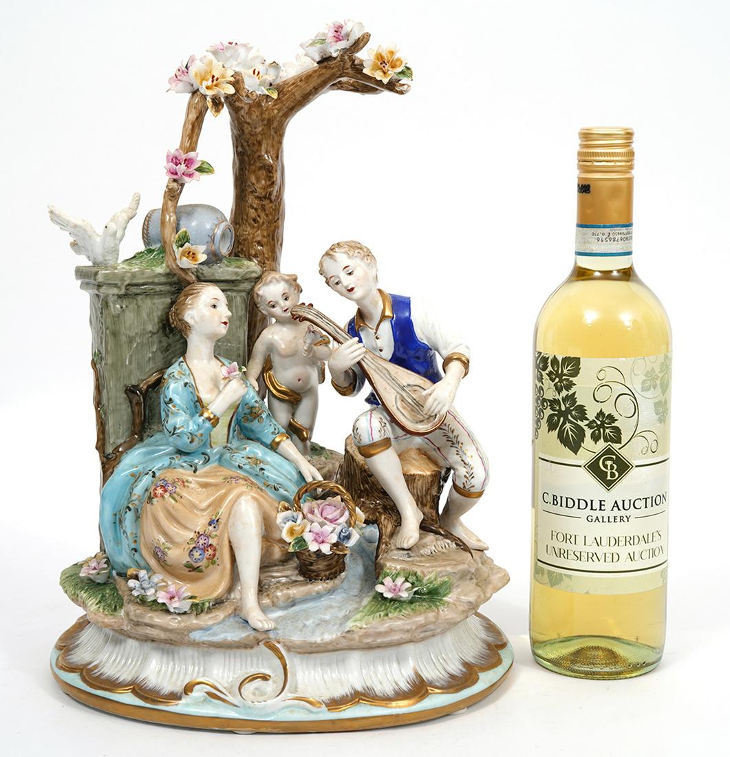 Meissen Style Three Figure Musical Group (1 of 13)