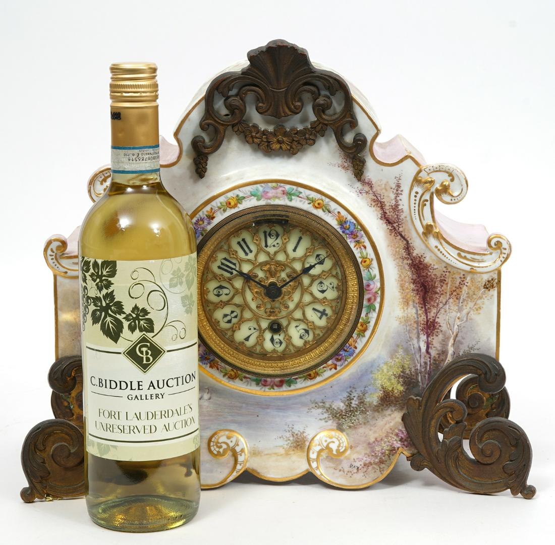 Porcelain Encased Brass Accented Boston Clock (1 of 10)